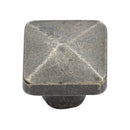 Rustic Pewter Cabinet Knob Square Pyramid Design 38mm - RPW390 38 - Choice Handles