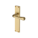Heritage Brass Charlbury Reeded Lever Latch Satin Brass finish - RR3010-SB - Choice Handles
