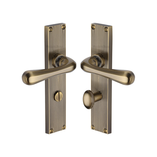 Heritage Brass Charlbury Reeded Bathroom Set Antique Brass finish - RR3030-AT - Choice Handles