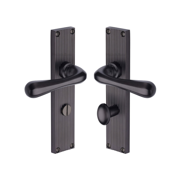 Heritage Brass Charlbury Reeded Bathroom Set Matt Bronze finish - RR3030-MB - Choice Handles