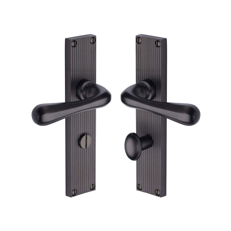 Heritage Brass Charlbury Reeded Bathroom Set Matt Bronze finishUK Design Registration Number 6202494 - RR3030-MB - Choice Handles