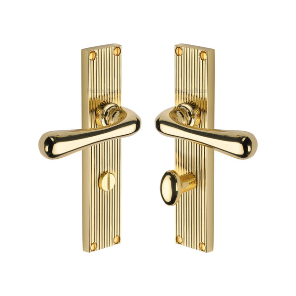 Heritage Brass Charlbury Reeded Bathroom Set Polished Brass finishUK Design Registration Number 6202494 - RR3030-PB - Choice Handles