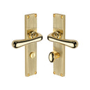Heritage Brass Charlbury Reeded Bathroom Set Polished Brass finish - RR3030-PB - Choice Handles