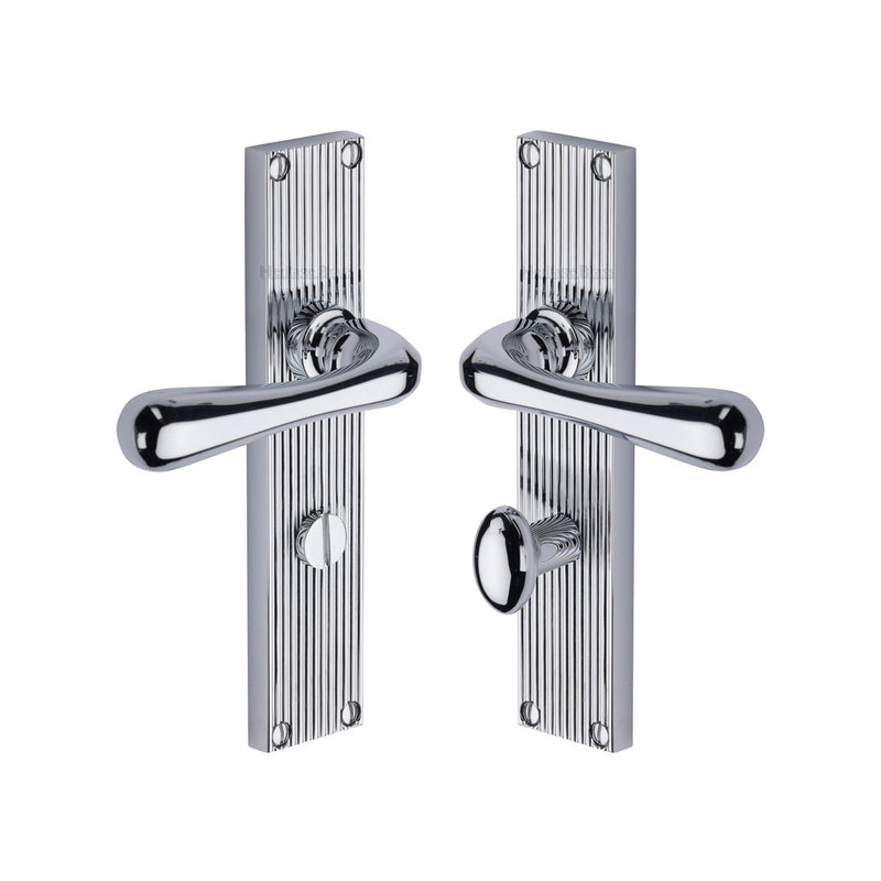 Heritage Brass Charlbury Reeded Bathroom Set Polished Chrome finish
 - RR3030-PC - Choice Handles
