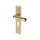 Heritage Brass Charlbury Reeded Euro Profile Polished Brass finishUK Design Registration Number 6202494 - RR3048-PB - Choice Handles