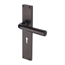Heritage Brass Octave Reeded Lever Lock Matt Bronze finish - RR3700-MB - Choice Handles
