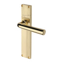 Heritage Brass Octave Reeded Lever Latch Polished Brass finishUK Design Registration Number 6234528 - RR3710-PB - Choice Handles