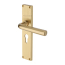 Heritage Brass Octave Reeded Europrofile Satin Brass finishUK Design Registration Number 6234528 - RR3748-SB - Choice Handles