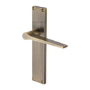Heritage Brass Gio Reeded Lever Latch Antique Brass finish- RR4710-AT - Choice Handles