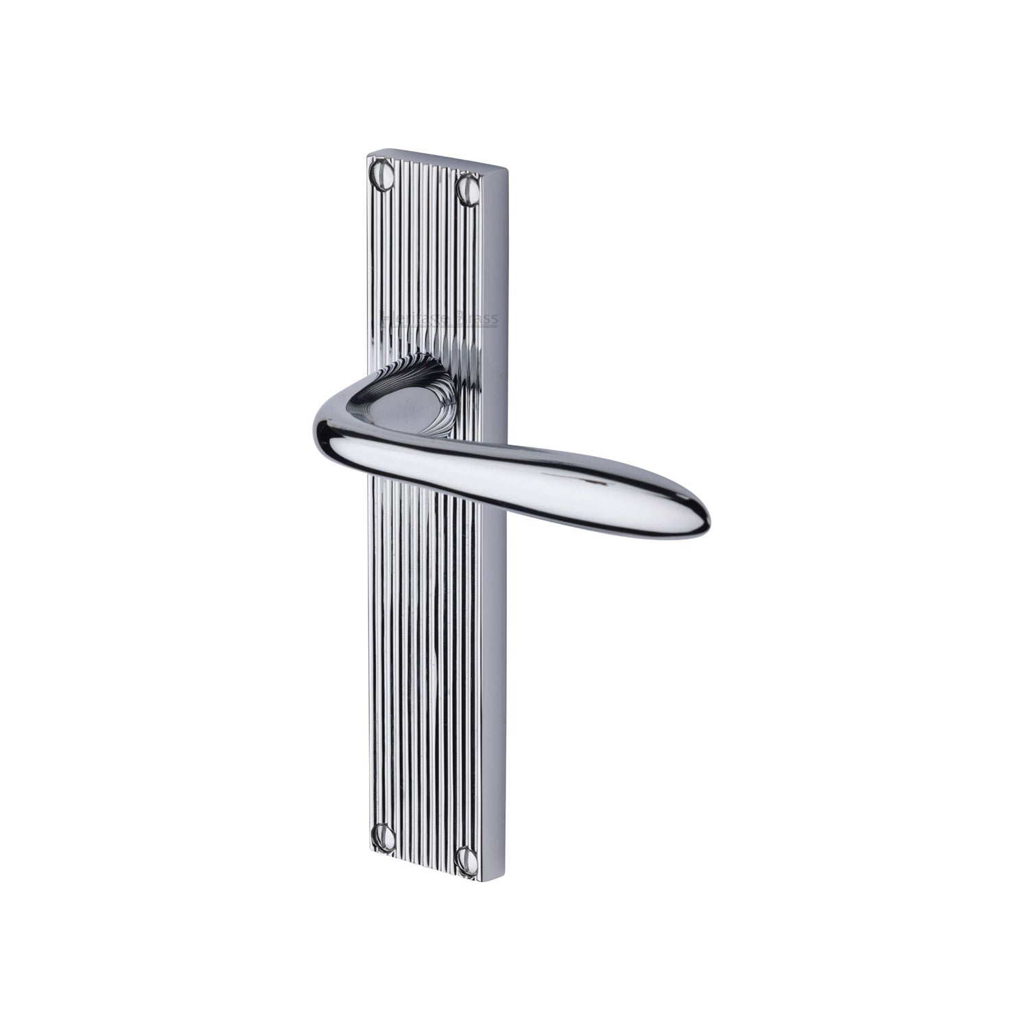 Heritage Brass Sutton Reeded Lever Latch Polished Chrome finishUK Desi