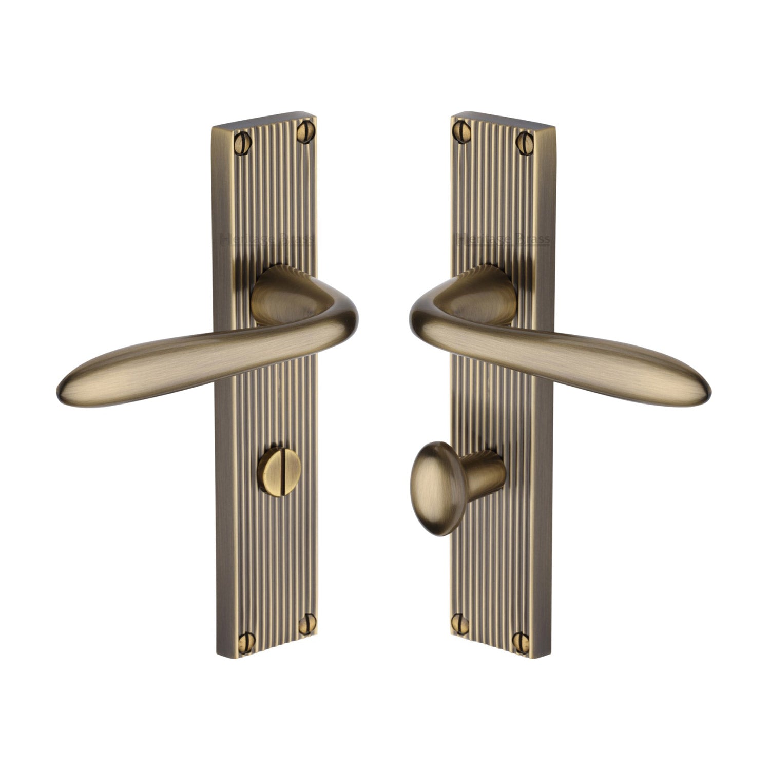 Heritage Brass Sutton Reeded Bathroom set Antique Brass finishUK Desig