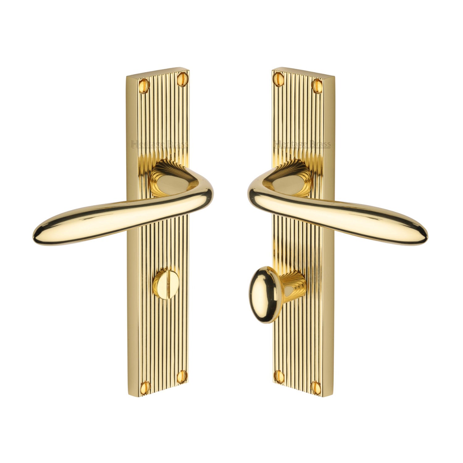 Heritage Brass Sutton Reeded Bathroom set Polished Brass finish- RR503