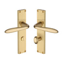 Heritage Brass Sutton Reeded Bathroom set Satin Brass finish- RR5030-SB - Choice Handles