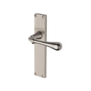 Heritage Brass Roma Reeded Lever Latch Satin Nickel finishUK Design Registration Number 6234525 - RR6010-SN - Choice Handles