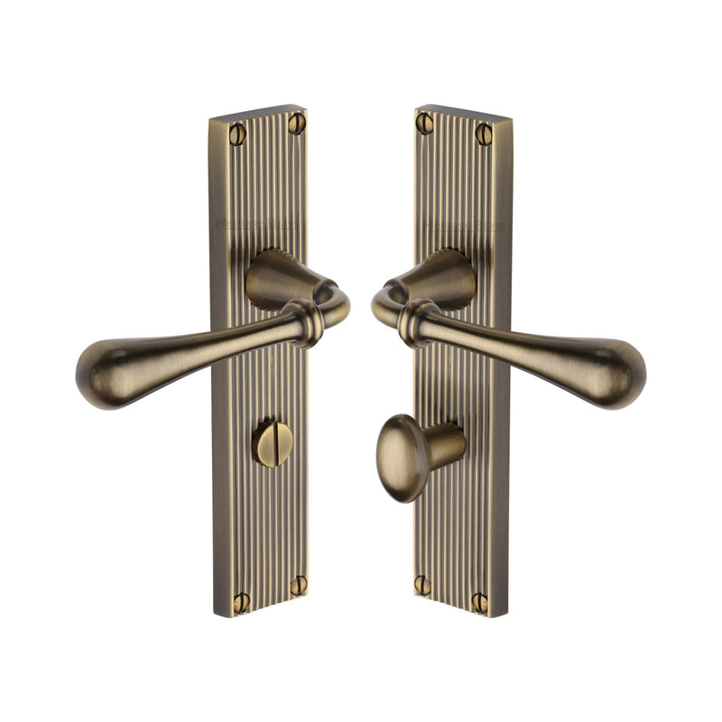 Heritage Brass Roma Reeded Bathroom set Antique Brass finishUK Design Registration Number 6234525 - RR6030-AT - Choice Handles