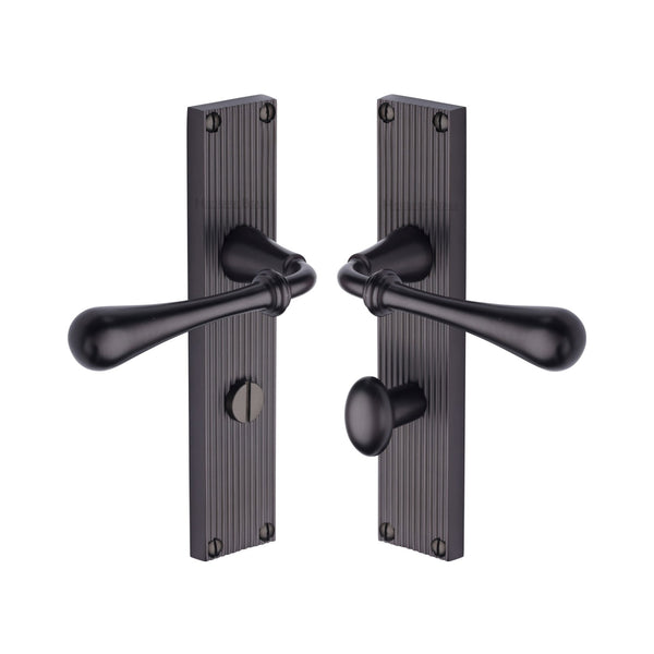 Heritage Brass Roma Reeded Bathroom set Matt Bronze finishUK Design Registration Number 6234525 - RR6030-MB - Choice Handles