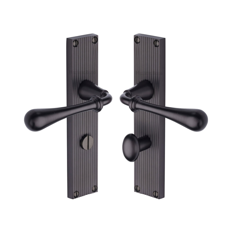 Heritage Brass Roma Reeded Bathroom set Matt Bronze finishUK Design Registration Number 6234525 - RR6030-MB - Choice Handles