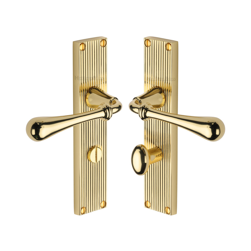 Studio Roma Reeded Panels Heritage Brass Roma Reeded Bathroom set Polished Brass finish- RR6030-