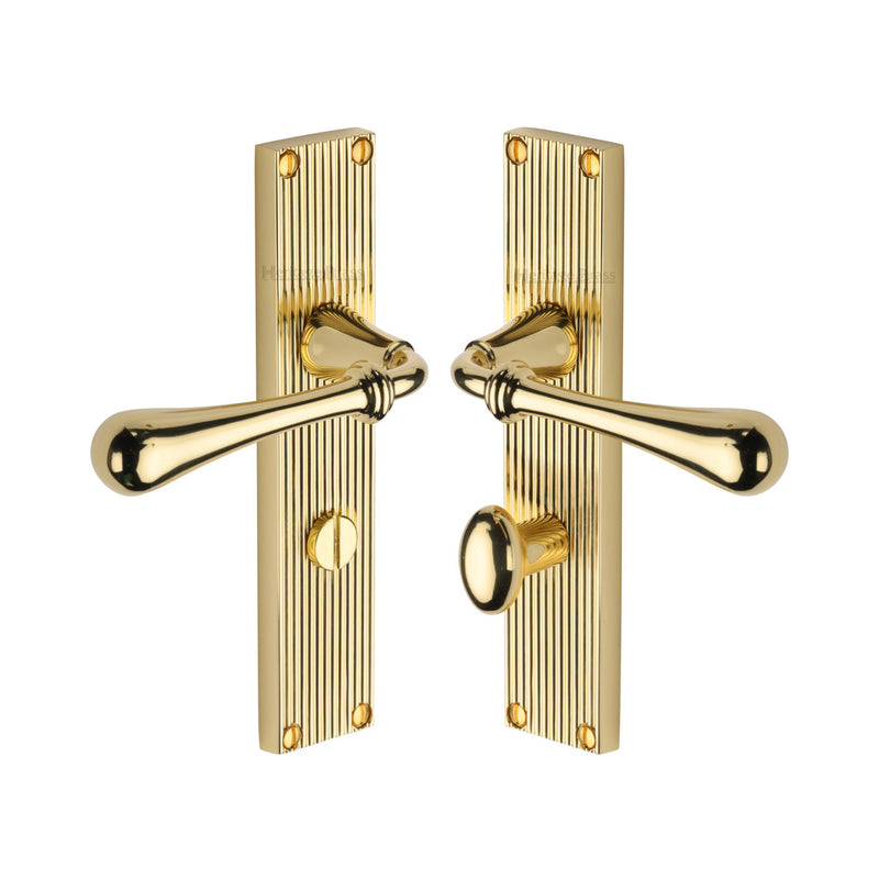 Heritage Brass Roma Reeded Bathroom set Polished Brass finish- RR6030-PB - Choice Handles