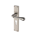 Heritage Brass Roma Reeded Euro Profile Satin Nickel finish- RR6048-SN - Choice Handles