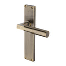 Heritage Brass Bauhaus Reeded Lever Latch Antique Brass finish- RR7310-AT - Choice Handles