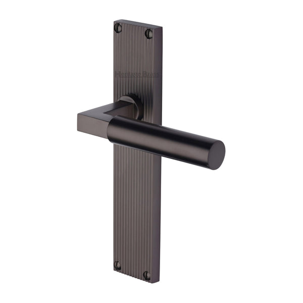 Heritage Brass Bauhaus Reeded Lever Latch Matt Bronze finish- RR7310-MB - Choice Handles