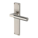 Heritage Brass Bauhaus Reeded Lever Latch Satin Nickel finishUK Design Registration Number 6234526 - RR7310-SN - Choice Handles