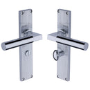 Heritage Brass Bauhaus Reeded Bathroom set Polished Chrome finish- RR7330-PC - Choice Handles