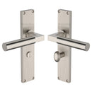 Heritage Brass Bauhaus Reeded Bathroom Set Satin Nickel finish- RR7330-SN - Choice Handles