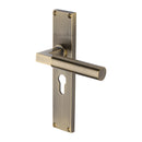 Heritage Brass Bauhaus Reeded Euro Profile Antique Brass finish
UK Design Registration Number 6234526
 - RR7348-AT - Choice Handles