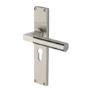 Heritage Brass Bauhaus Reeded Euro Profile Satin Nickel finish - RR7348-SN - Choice Handles