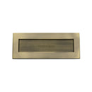 Heritage Brass Reeded Letterplate 10" x 4" Antique Brass finish - RR852 254.101-AT - Choice Handles