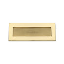 Heritage Brass Reeded Letterplate 10" x 4" Polished Brass finish - RR852 254.101-PB - Choice Handles