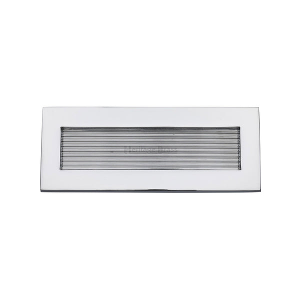 Heritage Brass Reeded Letterplate 10 x 4 Polished Nickel

 - RR852 254.101-PNF - Choice Handles