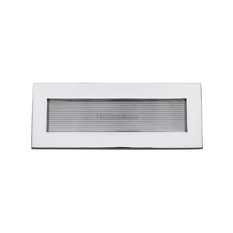 Heritage Brass Reeded Letterplate 10 x 4 Polished Nickel

 - RR852 254.101-PNF - Choice Handles