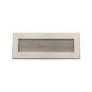 Heritage Brass Reeded Letterplate 10" x 4" Satin Nickel finish - RR852 254.101-SN - Choice Handles