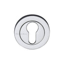 Heritage Brass Euro Profile Cylinder Escutcheon Polished Chrome finish - RS2004-PC - Choice Handles