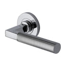 Heritage Brass Door Handle Lever on Rose Signac Design Polished Chrome Finish - RS2260-PC - Choice Handles