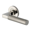 Heritage Brass Door Handle Lever on Rose Signac Design Polished Nickel Finish - RS2260-PNF - Choice Handles