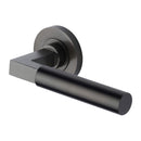 Heritage Brass Door Handle Lever on Rose Spectral Design Matt Bronze Finish
 - RS2261-MB - Choice Handles