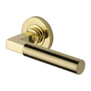 Heritage Brass Door Handle Lever on Rose Spectral Design Polished Brass Finish
 - RS2261-PB - Choice Handles