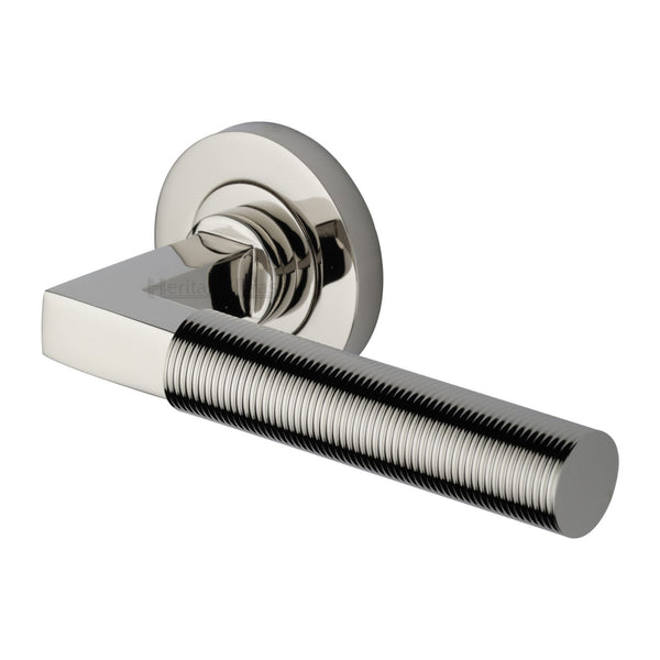 Heritage Brass Door Handle Lever on Rose Spectral Design Polished Nickel Finish
 - RS2261-PNF - Choice Handles