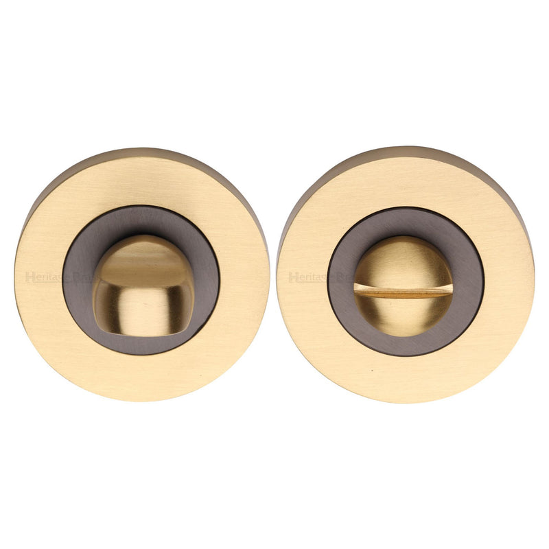 Heritage Brass Thumbturn &amp; Emergency Release Matt Bronze/Satin Brass finish
 - RS4049-BSB - Choice Handles