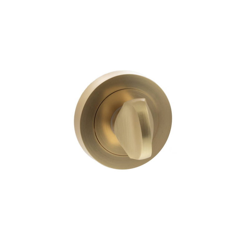 STATUS WC Turn and Release on Round Rose - Satin Brass - S2WCRSB - Choice Handles
