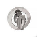 Mediterranean WC Turn and Release on Round Rose - Satin Chrome/Polished Chrome - MWCSCPC - Choice Handles