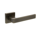 STATUS Montana Lever Door Handle on S4 Square Rose - Antique Brass - S40SAB - Choice Handles