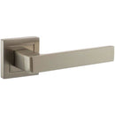 STATUS Montana Designer Lever on S4 Square Rose - Satin Nickel - S40SSN - Choice Handles