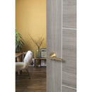 STATUS Alabama Lever Door Handle on Round Rose - Satin Brass - S43RSB - Choice Handles