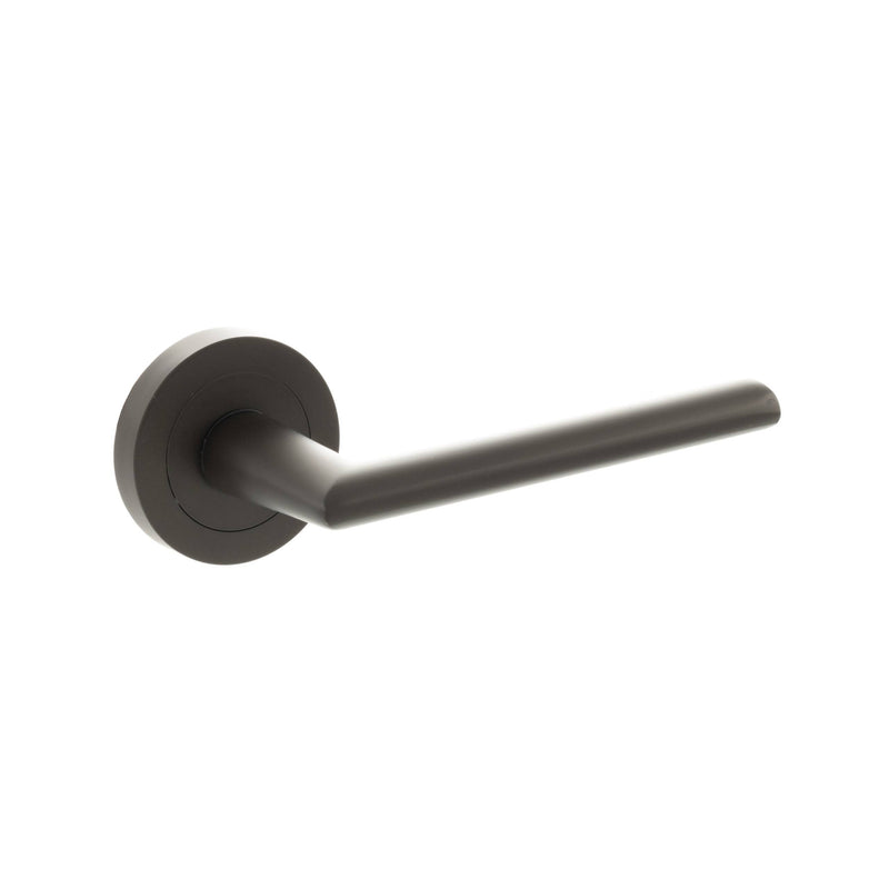 STATUS Alabama Lever Door Handle on Round Rose - Urban Dark Bronze - S43RUDB - Choice Handles
