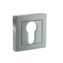 STATUS Euro Escutcheons on S4 Square Rose - Polished Chrome - S4ESCESPC - Choice Handles
